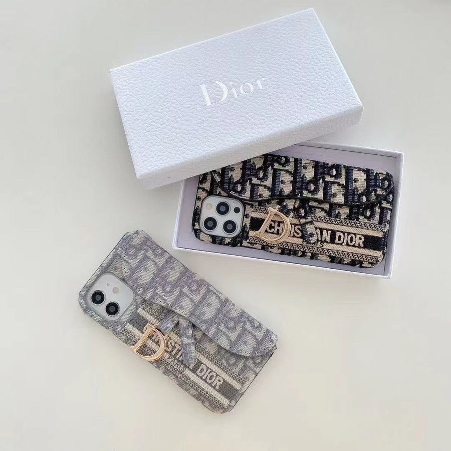 Classic Luxury iPhone Case with Card Holder for iPhone 12-16