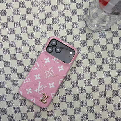 Leather Phone Case with Card Holder For iPhone 12-17