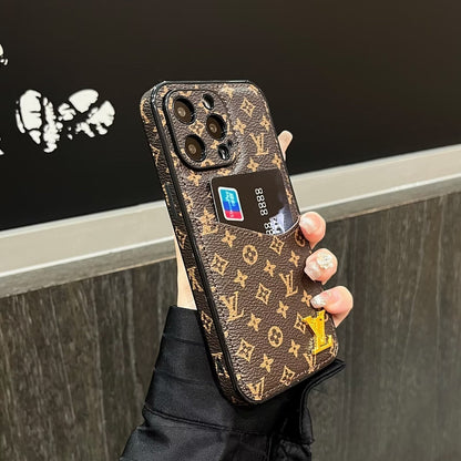 Classic Phone case made of fabric and leather for iPhone 13-17
