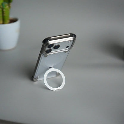 iPhone 17 Pro Frosted Frameless Metal Kickstand Case