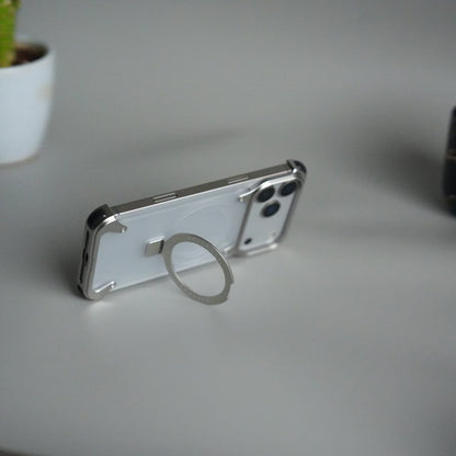 iPhone 17 Pro Max Frosted Frameless Metal Kickstand Case