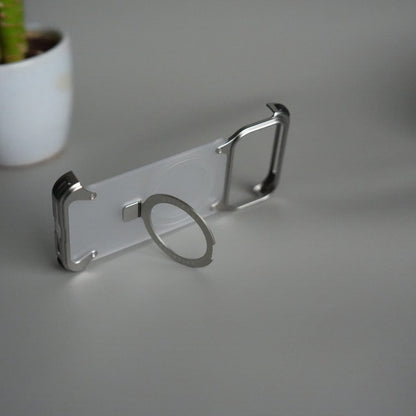 iPhone 17 Pro Max Frosted Frameless Metal Kickstand Case