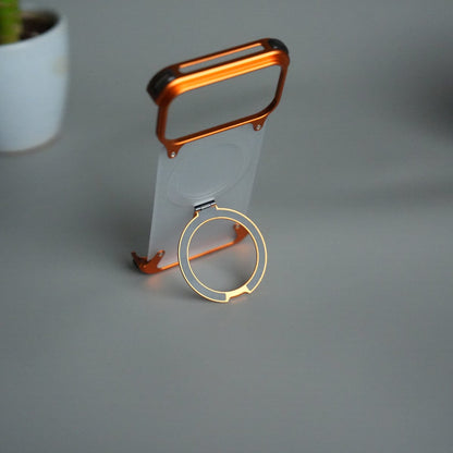 iPhone 17 Pro Frosted Frameless Metal Kickstand Case
