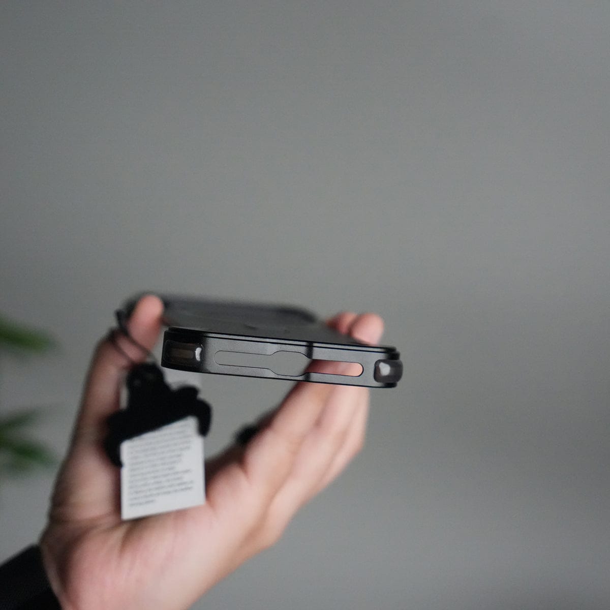 iPhone 17 Pro Leather Frameless Metal Kickstand Case