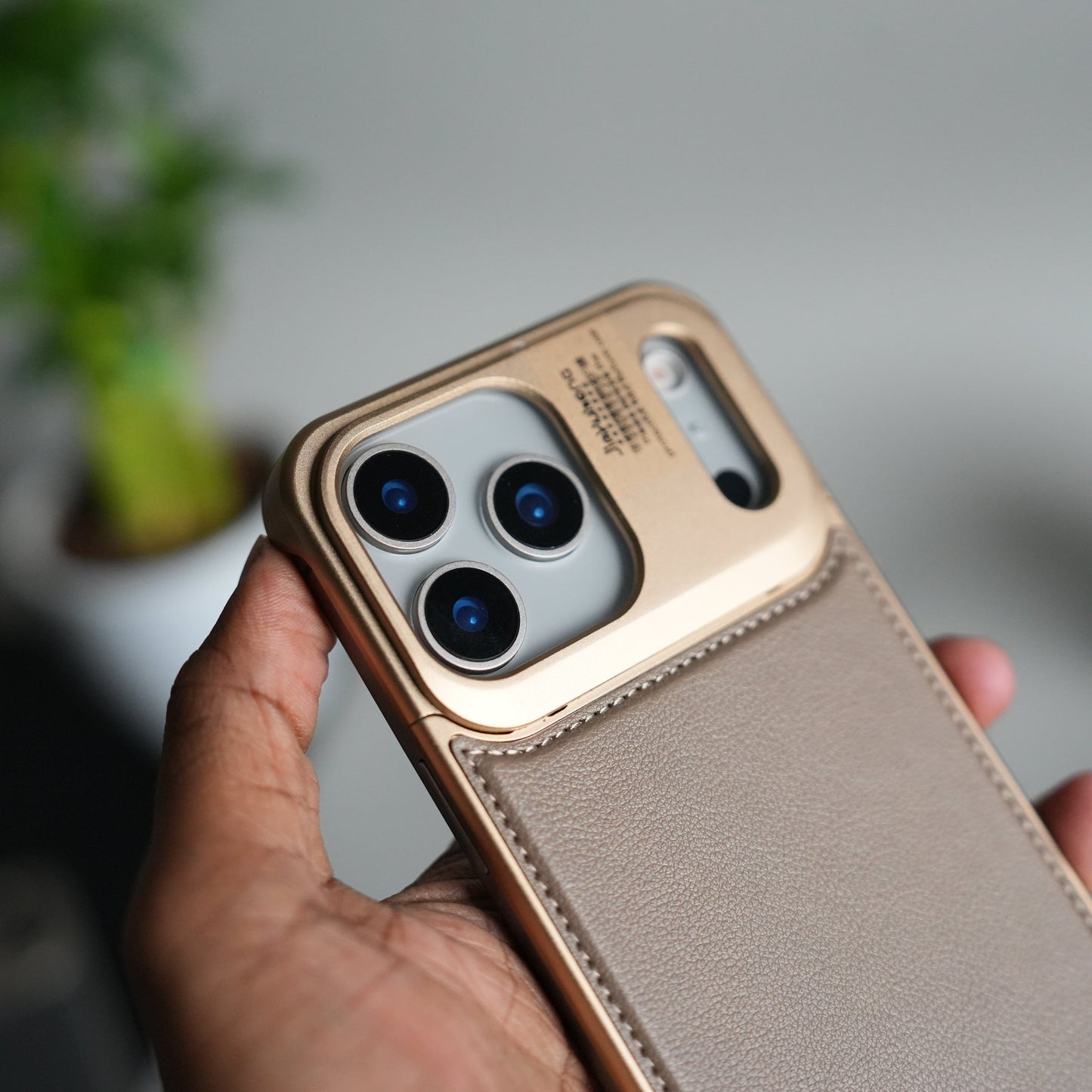 iPhone 17 Series Premium Metallic AeroFLex Leather MagSafe Case