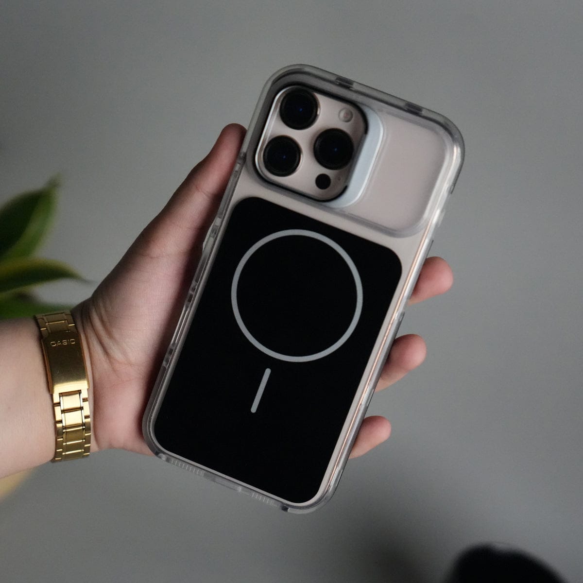 iPhone 15 Pro Max MagSafe Case with Metal Camera Stand | Slim & Shockproof Protection