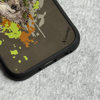 iPhone 16 Pro Max / iPhone 16 Pro Wild Animal 3D Embroidery Wolf Face MagSafe Case