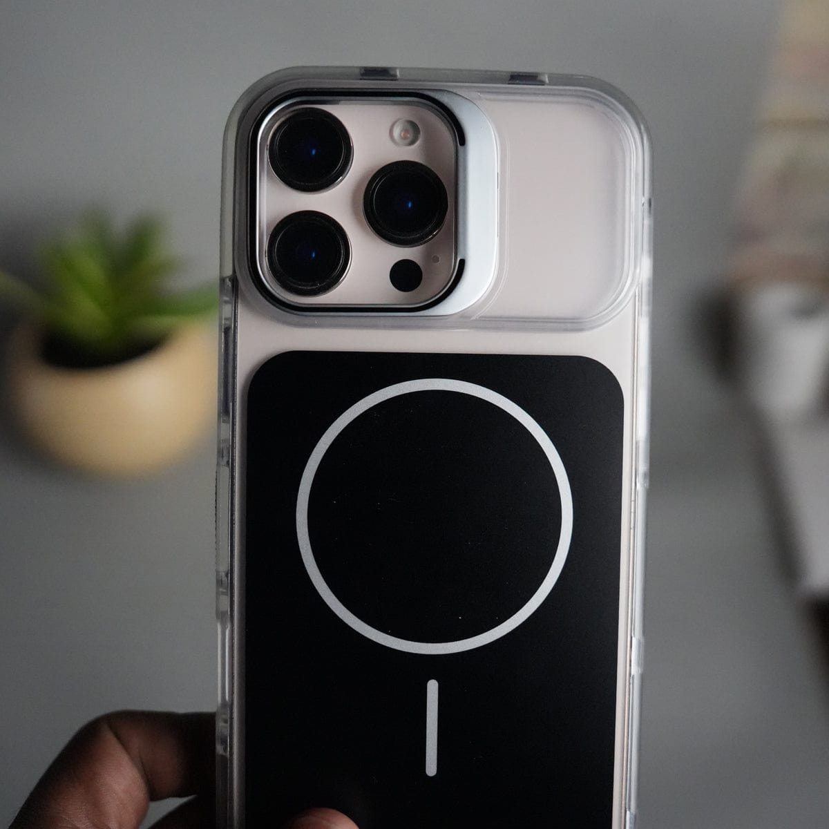 iPhone 16 Pro Max MagSafe Case with Metal Camera Stand | Slim & Shockproof Protection