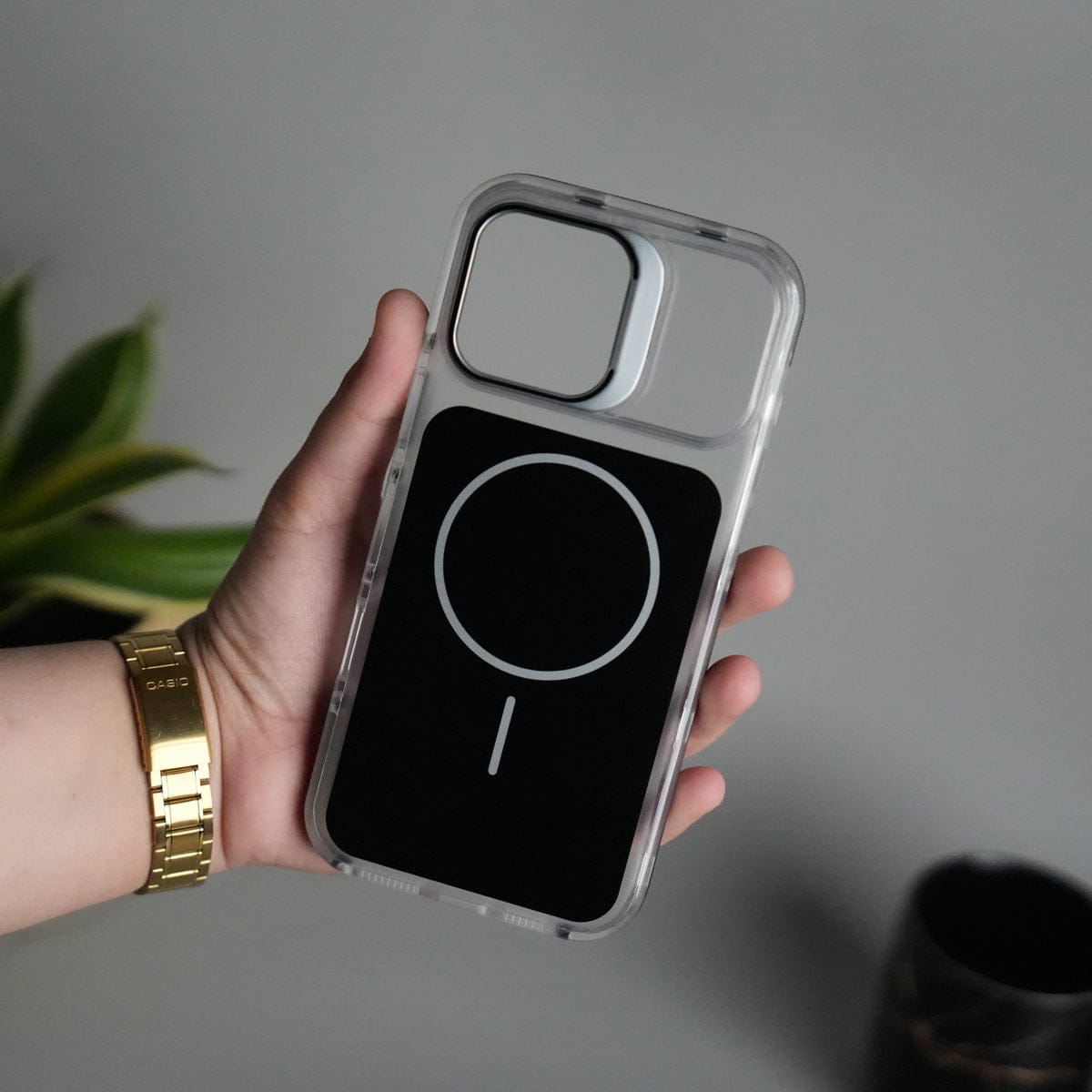iPhone 15 Pro Max MagSafe Case with Metal Camera Stand | Slim & Shockproof Protection