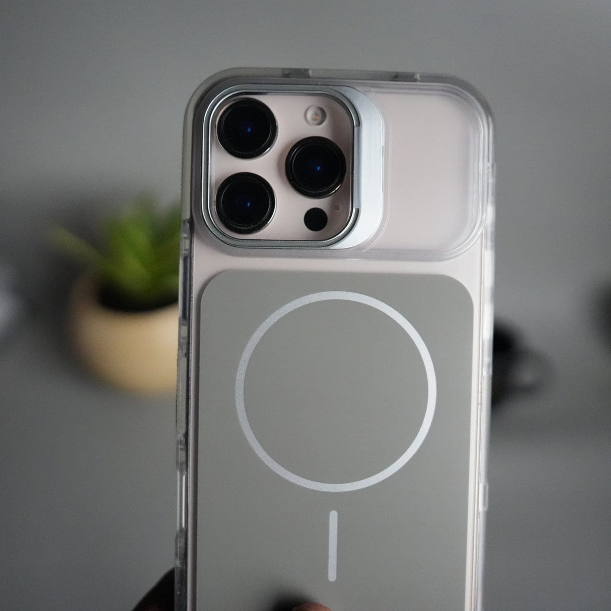 iPhone 16 Pro Max MagSafe Case with Metal Camera Stand | Slim & Shockproof Protection