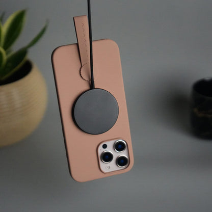 iPhone 16 Pro Silicone Case | Magnetic Ring | Silicone Rotating Grip Strap Cover