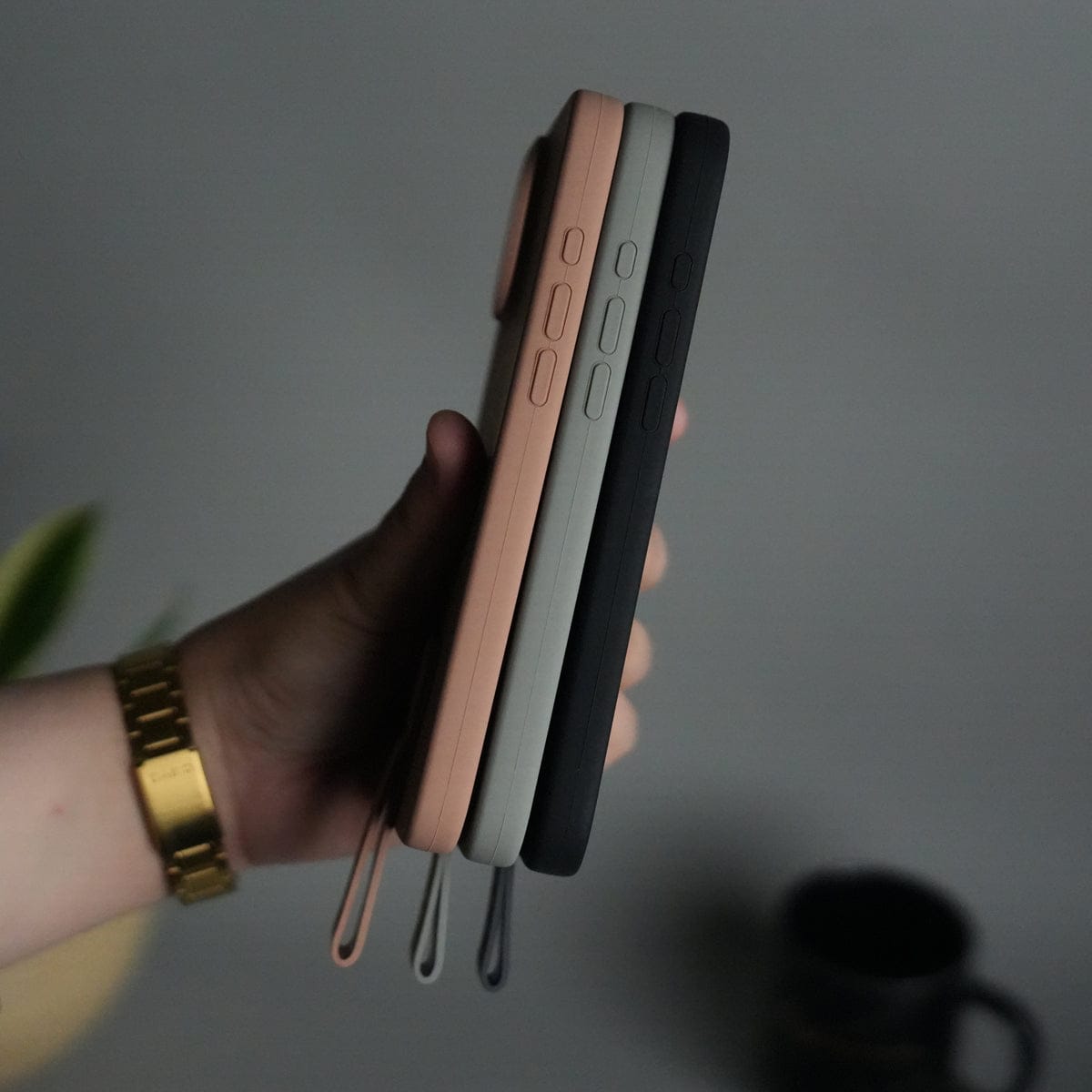 iPhone 16 Pro Max Silicone Case | Magnetic Ring | Silicone Rotating Grip Strap Cover