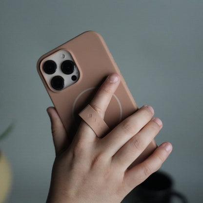 iPhone 16 Pro Max Silicone Case | Magnetic Ring | Silicone Rotating Grip Strap Cover