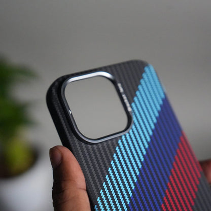 iPhone 16 Series Carbon Fiber Texture Design Hard Pc MagSafe Case Cover MintBlueRed