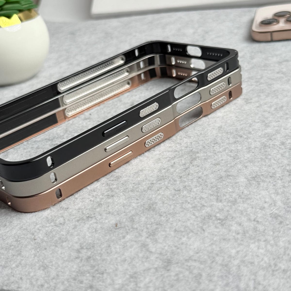 iPhone 16 Series Light Weight Aluminium Metal Bumper Frame