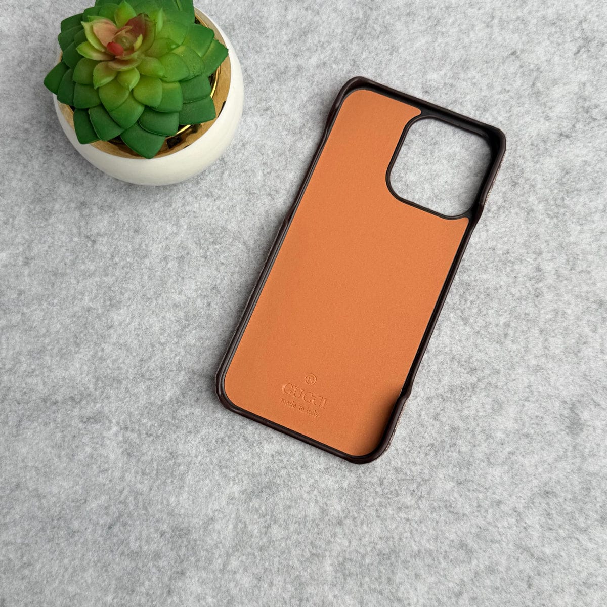 iPhone 16 Series Luxury GG Pattern PU Leather Case Cover