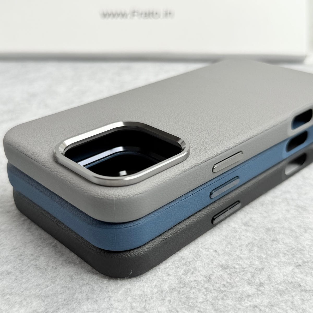 iPhone 16 Series Premium Leather Texture Metal Camera Bump MagSafe Cover