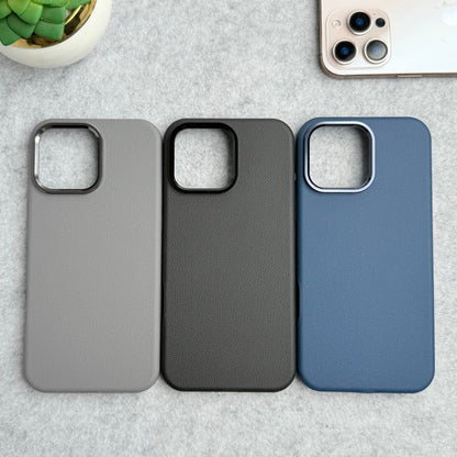 iPhone 16 Series Premium Leather Texture Metal Camera Bump MagSafe Cover