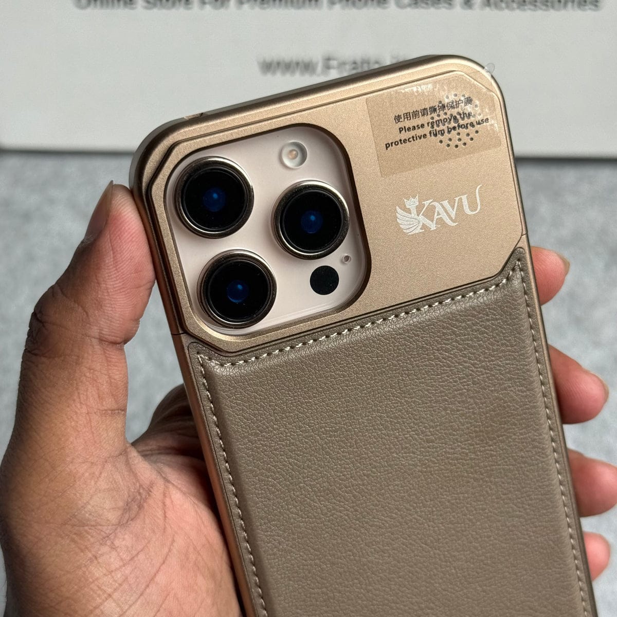 iPhone 16 Series Premium Metallic AeroFLex Aluminium Stitch Leather MagSafe Case