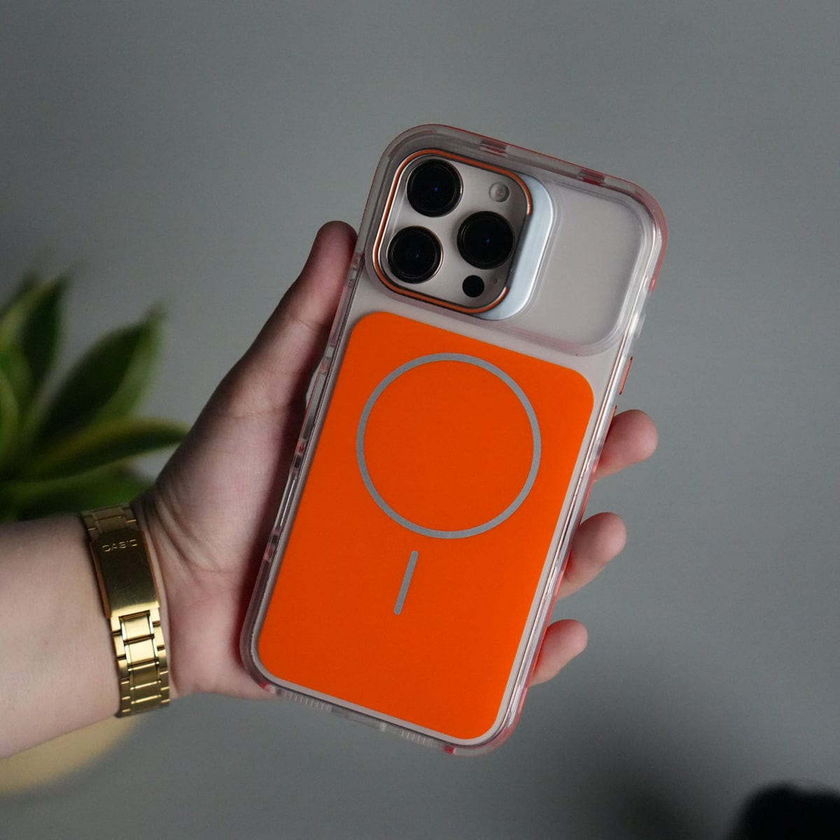 iPhone 15 Pro Max MagSafe Case with Metal Camera Stand | Slim & Shockproof Protection