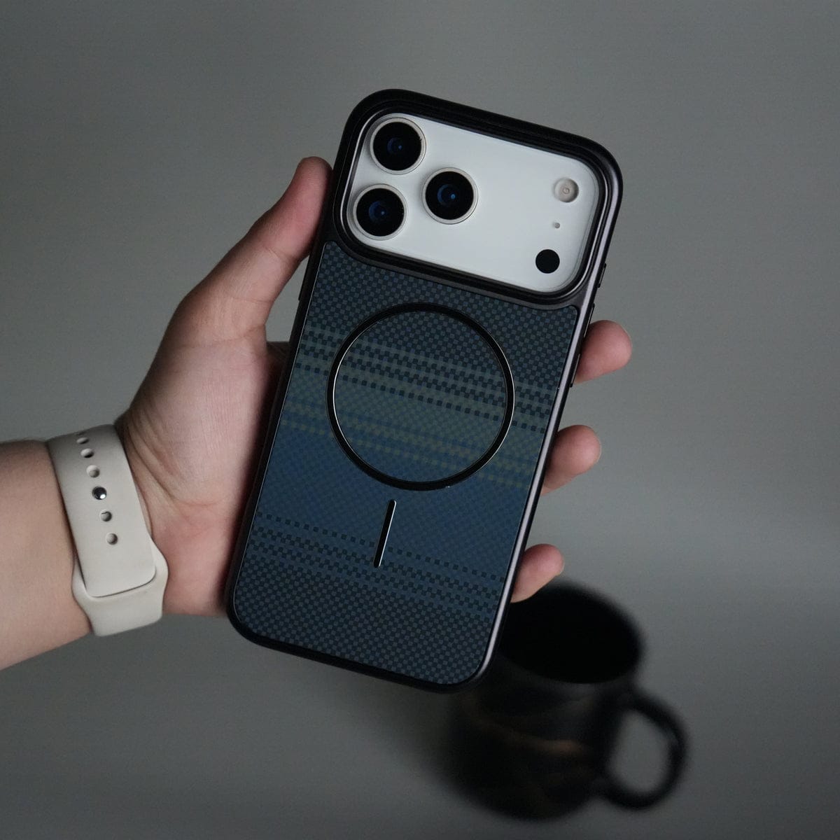 iPhone 17 Series Carbon Design Mag Ring Case Slim Protective Cover