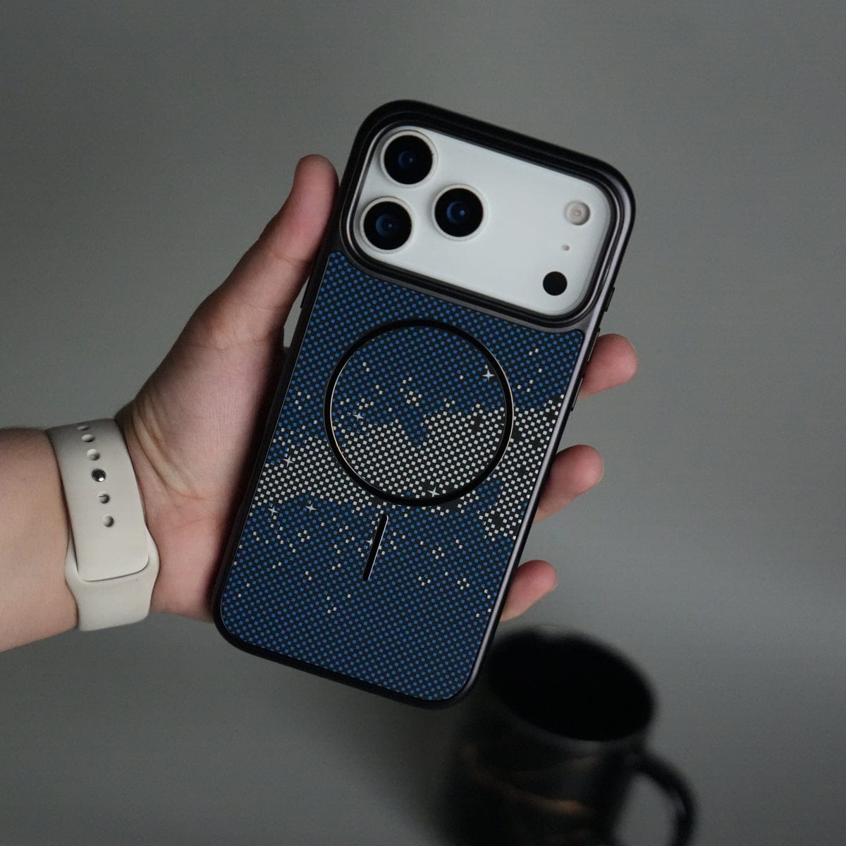 iPhone 17 Series Carbon Design Mag Ring Case Slim Protective Cover