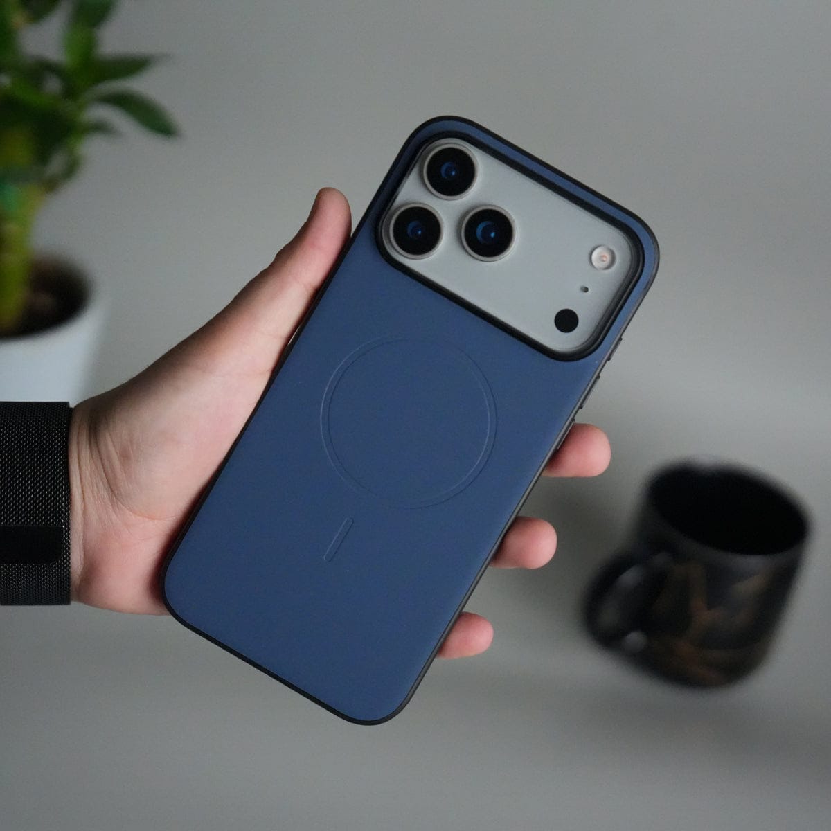 iPhone Series Magnetic Case | Soft-Touch Shockproof Slim Cover with MagSafe Ring