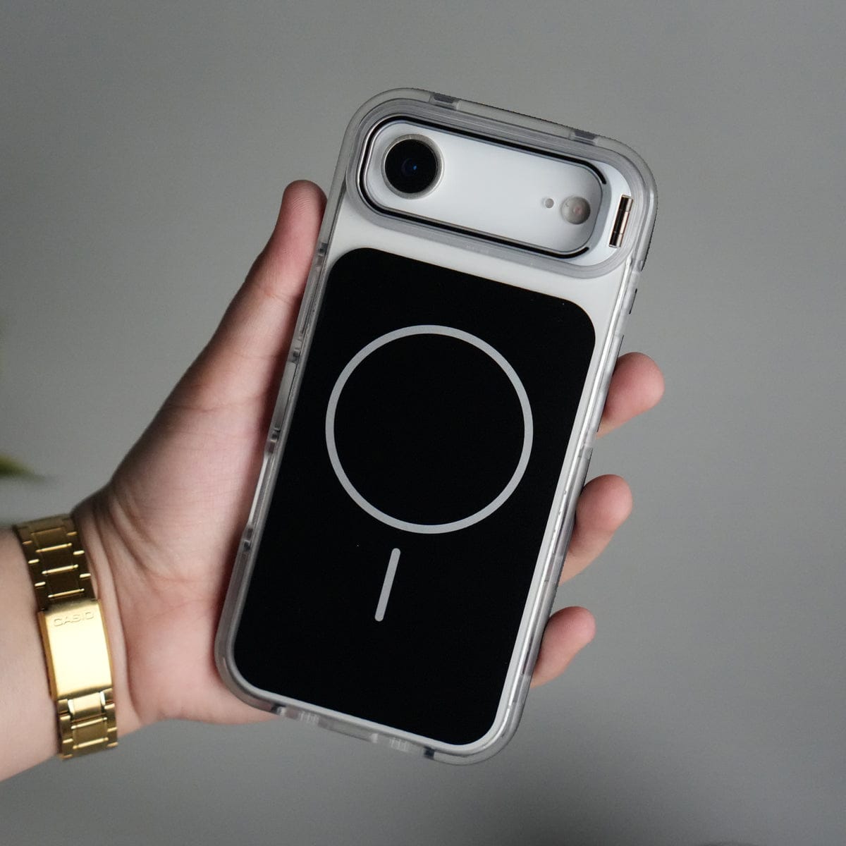 iPhone 17 Air MagSafe Case with Metal Camera Stand | Slim & Shockproof Protection
