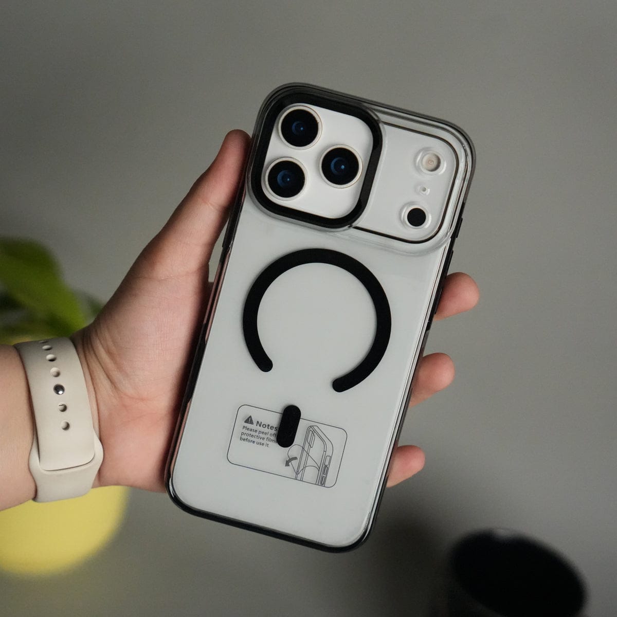 iPhone 17 Pro Transparent MagSafe Case with Metal Camera Frame | Crystal Clear Back Cover