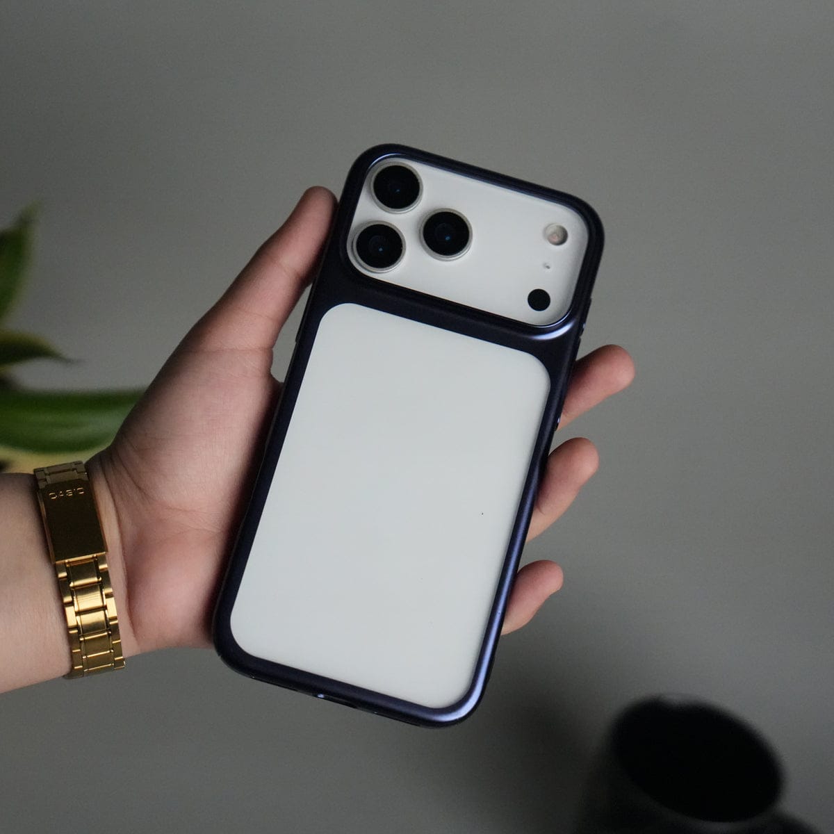 iPhone 17 Pro Clear Shell Case | Slim Back Cover with Electroplated Edges