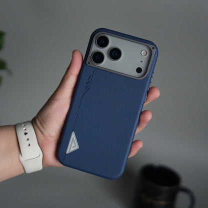 iPhone 17 Pro Leather Texture MagSafe PVC NUIU Case With Metal Camera Bump