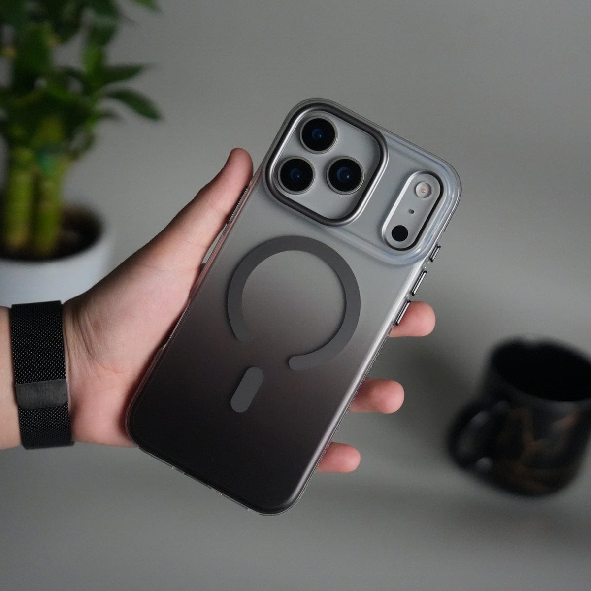 iPhone 17 Pro Max Dual Color Shade Smoke Matte MagSafe Case Cover