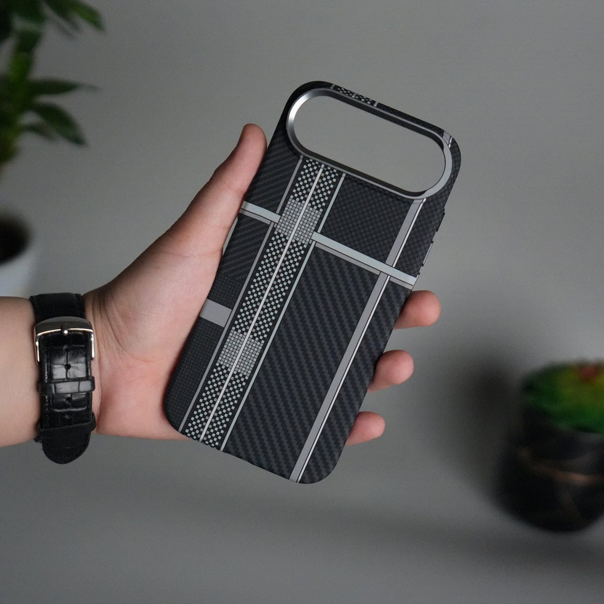 iPhone 17 Air Carbon Fiber Texture Design Hard Pc MagSafe Case Cover MixLine