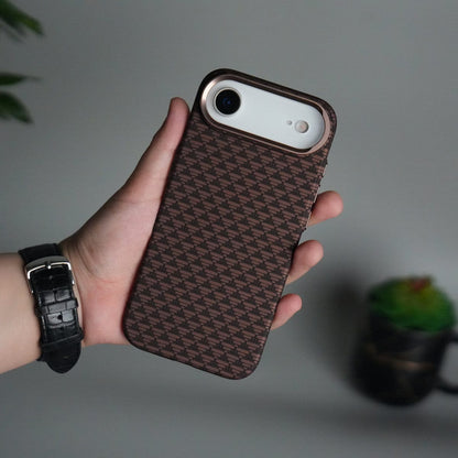iPhone 17 Air Carbon Fiber Texture Design Hard Pc MagSafe Case Cover Tringle Pattern