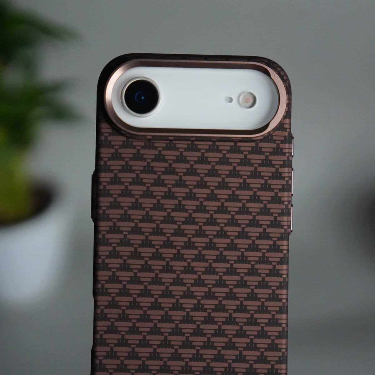 iPhone 17 Air Carbon Fiber Texture Design Hard Pc MagSafe Case Cover Tringle Pattern