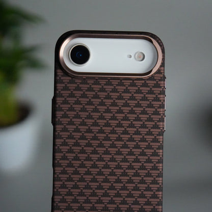 iPhone 17 Air Carbon Fiber Texture Design Hard Pc MagSafe Case Cover Tringle Pattern