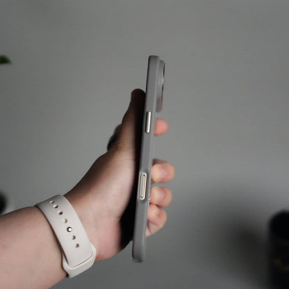 iPhone 17 Air Frosted Case with Metal Camera Bump & Metal Kickstand | Shockproof Matte Hybrid Cover