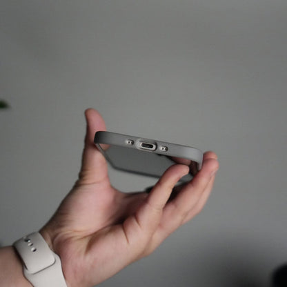 iPhone 17 Air Frosted Case with Metal Camera Bump & Metal Kickstand | Shockproof Matte Hybrid Cover