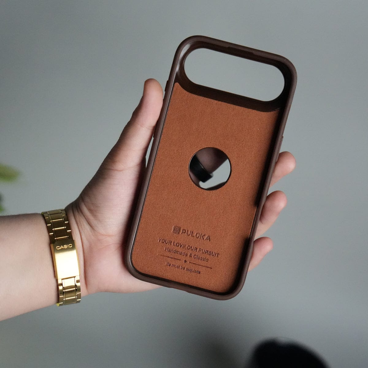 iPhone 17 Air Full PU Leather Inbuilt Metal Stand Case Cover