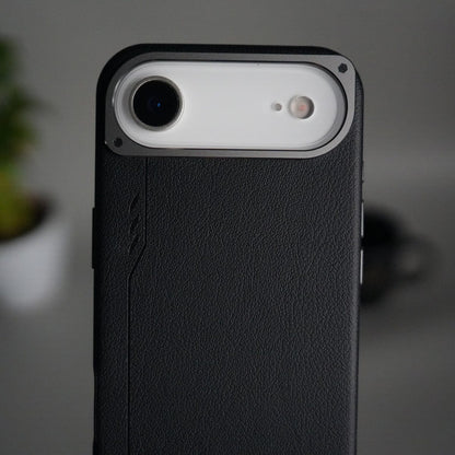 iPhone 17 Air Leather Texture MagSafe PVC NUIU Case With Metal Camera Bump