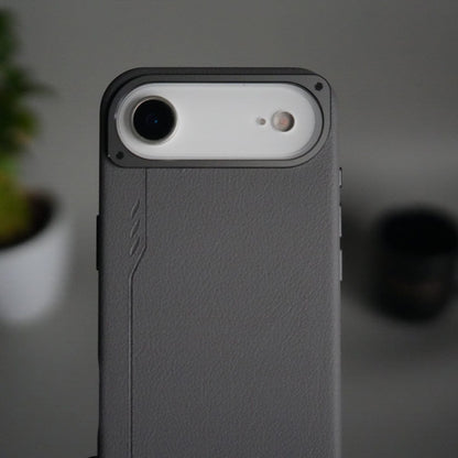 iPhone 17 Air Leather Texture MagSafe PVC NUIU Case With Metal Camera Bump