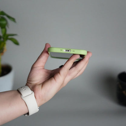 iPhone 17 Air Liquid Silicone Case Cover (Pista Green)