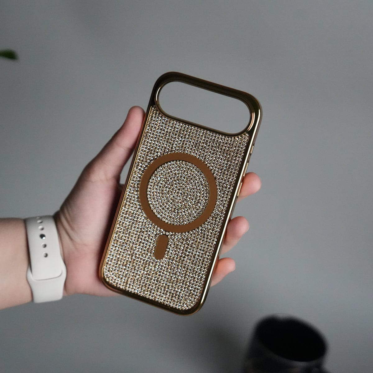 iPhone 17 Air Luxury Diamond Case Cover With MagSafe