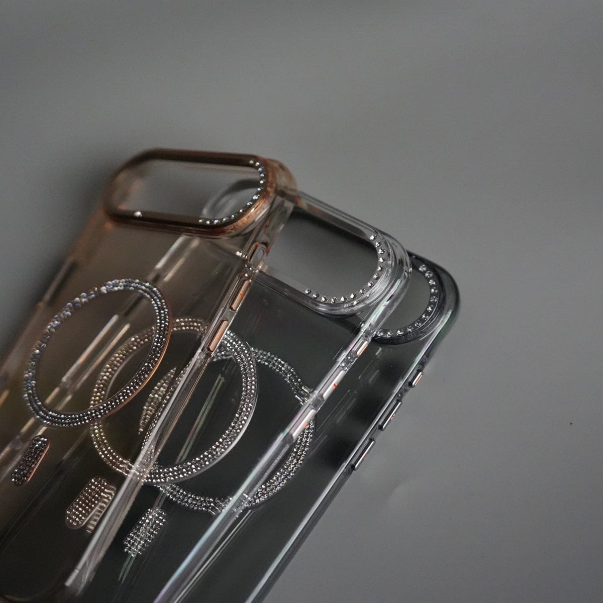 iPhone 17 Air Luxury Diamond MagSafe Case | Crystal Clear Back Cover with Rhinestone Metal Camera Guard