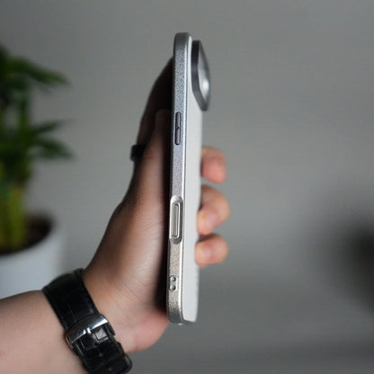 iPhone 17 Air Luxury Leather Matte Case | Slim Protective Metal Frame Back Cover