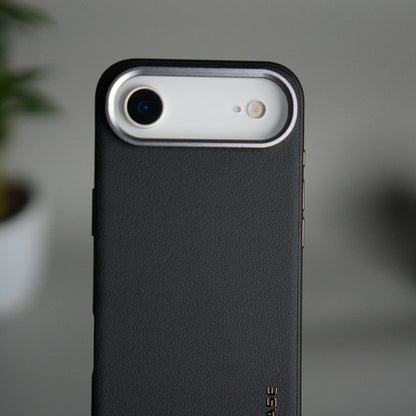 iPhone 17 Air Luxury Leather Matte Case | Slim Protective Metal Frame Back Cover
