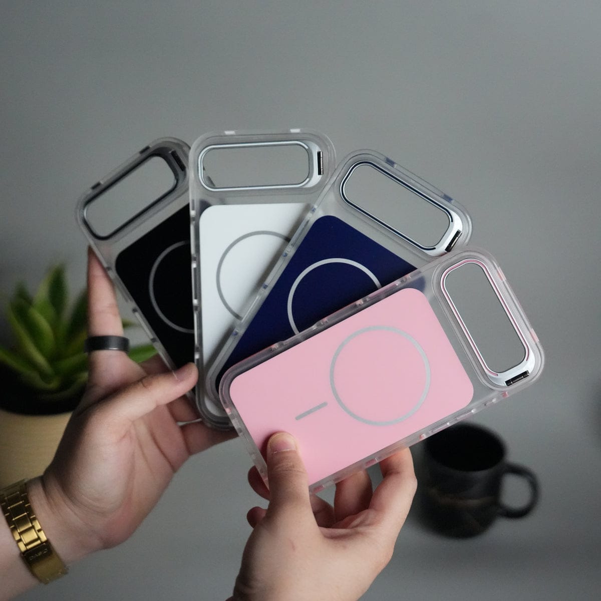 iPhone 17 Air MagSafe Case with Metal Camera Stand | Slim & Shockproof Protection