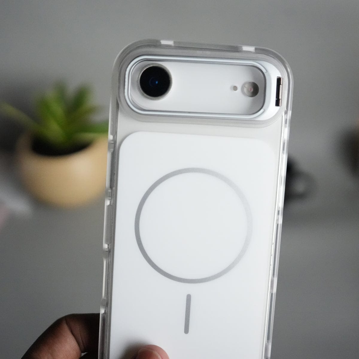 iPhone 17 Air MagSafe Case with Metal Camera Stand | Slim & Shockproof Protection