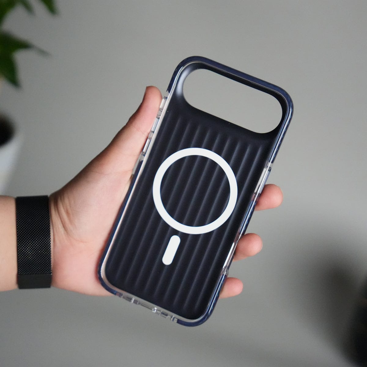 iPhone 17 Air MagSafe Suitcase Design Cover | Shockproof Ribbed Back Cover