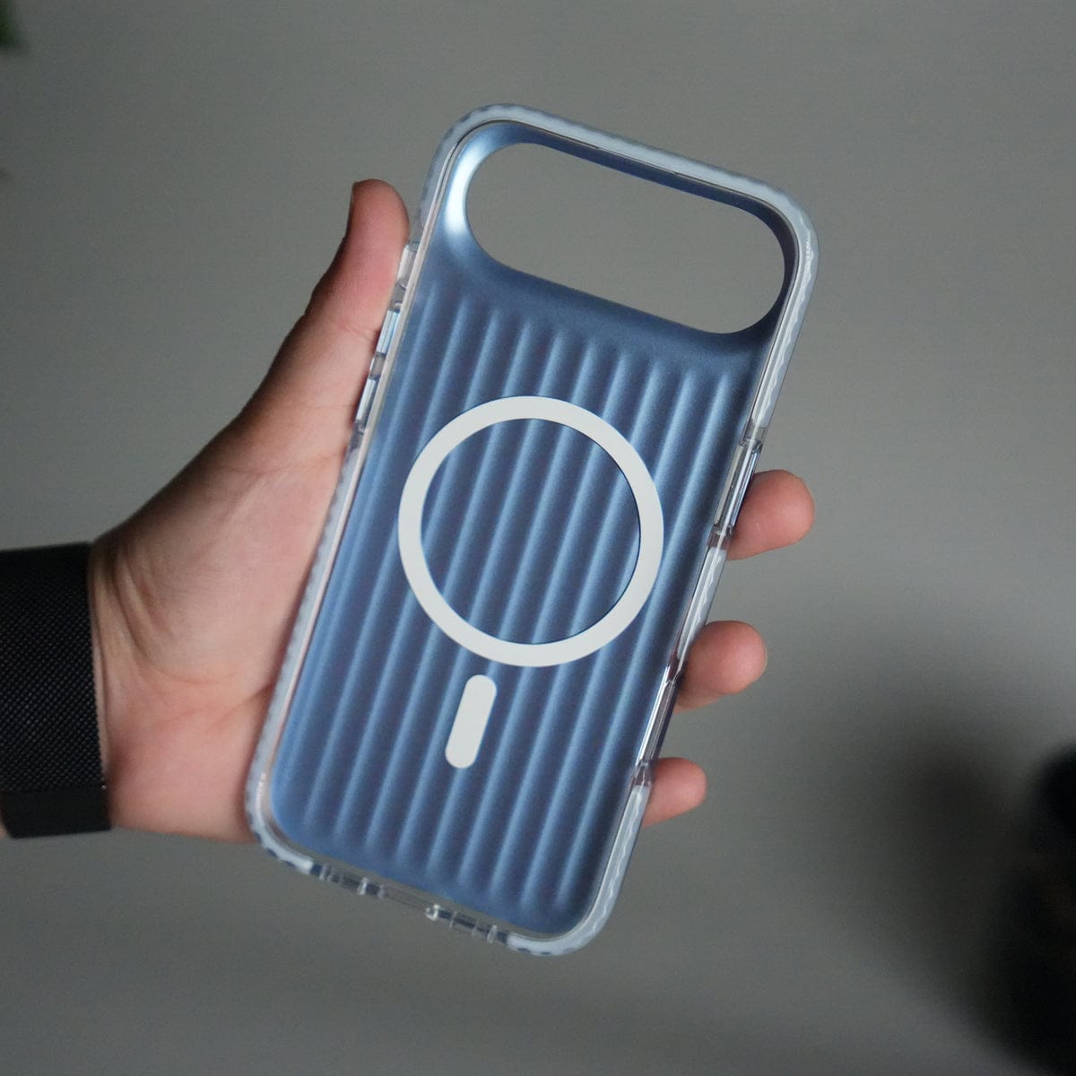 iPhone 17 Air MagSafe Suitcase Design Cover | Shockproof Ribbed Back Cover